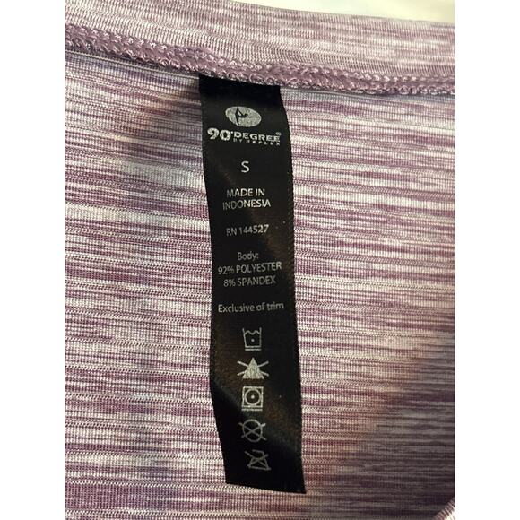 GUC 90 Degree Women's Work Out Shirt Athleisure Purple/White Size Small - Picture 2 of 4